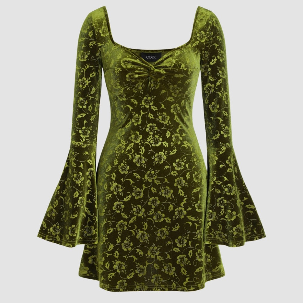 Green Velvet Dress